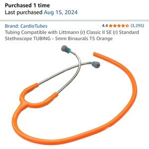Orange Stethoscope Tubing- for Littman stethoscope